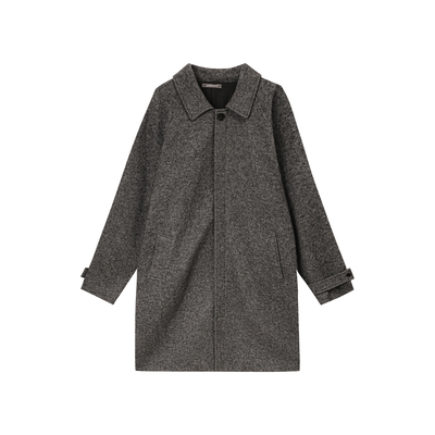 男生宽松节约羊毛呢大衣