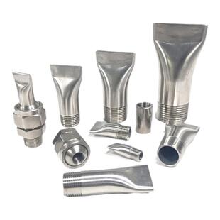 不锈钢鸭嘴喷嘴高压扇形清洗喷头万向吹气嘴金属软管冷却扁口风刀