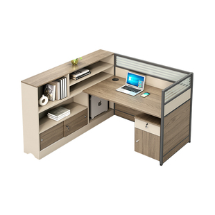 屏风办公桌椅组合简约现代二三四六人员工位财务办公室隔断职员桌