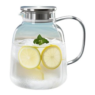 青苹果冷水壶家用凉水壶玻璃耐高温大容量开水杯套装食品级高硼硅