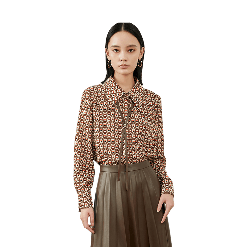 CONATUS/珂尼蒂思法式复古长袖衬衫冬季新款度假风上衣女