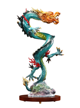 铜欣祥彩铜祥龙凤凰摆件客厅瑞凤呈祥工艺品办公室开业乔迁礼品