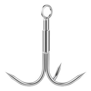 打捞锚钩水草勾飞虎爪三角勾钓鱼用割草刀野钓除草三爪锚钩不锈钢