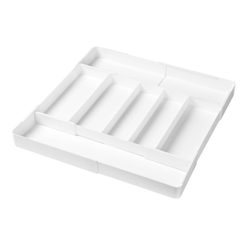 厨房抽屉式可伸缩收纳盒橱柜内置餐具筷子勺子化妆品整理分隔神器