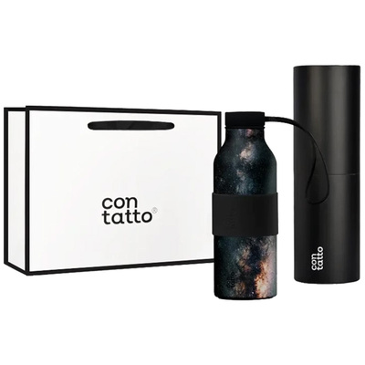 contatto可手提双杯盖子不锈钢