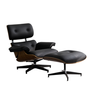 顾家家居伊姆斯躺椅单人懒人沙发椅意式真皮休闲椅极简约设计师款