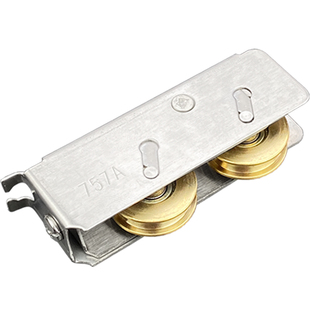 757型铝合金门窗滑轮B2000A老式平移推拉窗户滑轮不锈钢轴承铜轮