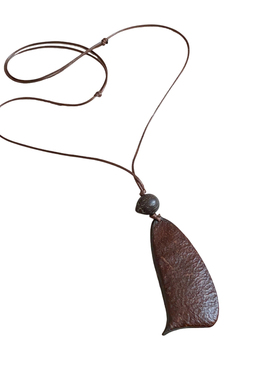 波西米亚几何牛角长款项链