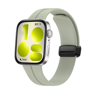 适用华为FIT5表带fit4pro磁吸watchfit3硅胶腕带HUAWEI智能手表擎云H3540高级运动透气男时尚女表链通用配件
