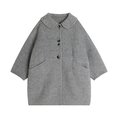 新款儿童百搭中长款大衣外套