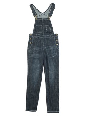 女生精品背带牛仔裤女L84783秋冬新款减龄少女感叠穿连体直筒长裤