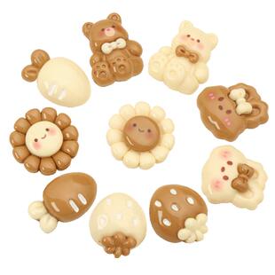 奶咖色儿童衣服纽扣扣子可爱睡衣毛衣大衣开衫扣女童动物装饰钮扣