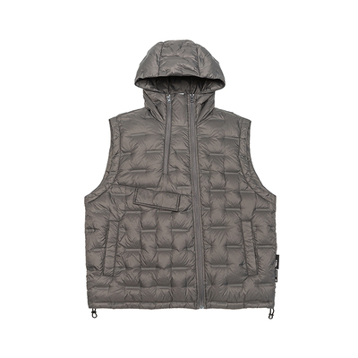 【90鸭绒排骨连帽羽绒马甲男士】