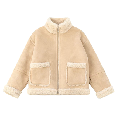 两面穿羊羔毛短款外套女冬季