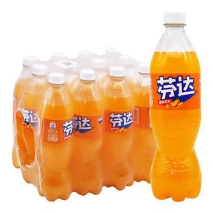 可口可乐芬达680ml*12瓶芬达饮料橙味汽水大瓶碳酸饮料整箱批特价
