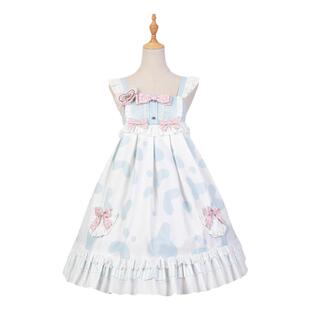 原创【牛奶布丁】甜系Lolita jsk+内搭 lo裙长袖衬衫娃娃领百搭