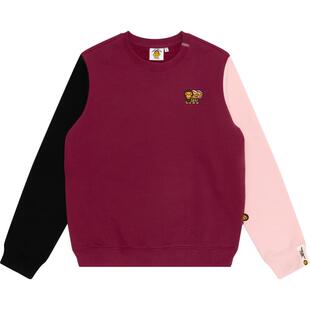 BABY MILO STORE秋冬三色拼接卡通小猴印花厚款圆领卫衣3019XXJ