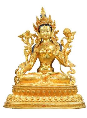 闯隆家用桌面铜器铜鎏金铜像摆件