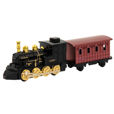 复古蒸汽电动小火车仿真合金高铁轨道绿皮模型列车厢儿童玩具男孩