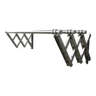 阳台窗外伸缩晾衣架户外推拉不锈钢晒衣架折叠晒被子架室外晾衣杆