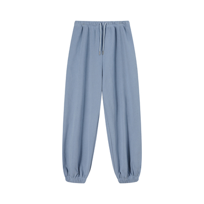 吴童童加绒加厚阔腿束脚休闲裤