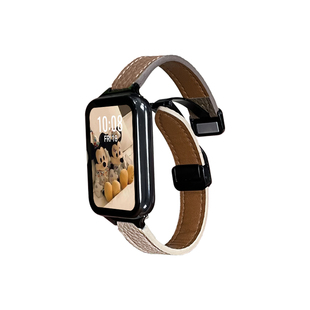 适用华为fit2手表带系列新款fit3手表女生watchfit3智能运动手环fit4真皮磁吸腕带watch fit4pro手带表链女士