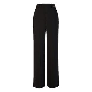 拉丁舞裤子男士高腰直筒跳舞裤国标舞女士交谊舞摩登舞练功口袋裤