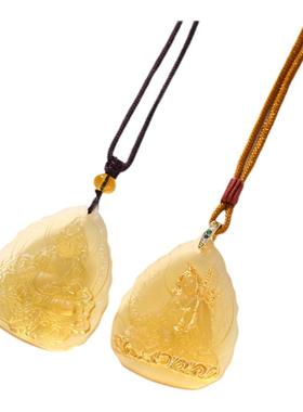 古法琉璃莲花生大士吊坠