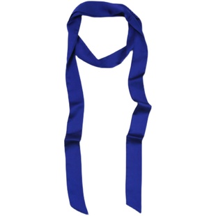 纯色细长条窄丝巾女百搭装饰小领巾长款黑色腰带发带绑包丝带飘带