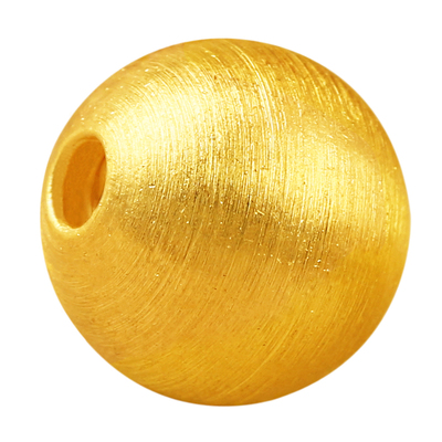 双飞翼 黄金转运珠足金999光珠隔珠散珠 磨砂24K小金珠子配珠