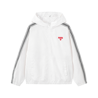 PUMA彪马T7系列童装新款儿童夏季连帽拉链长袖便服薄款外套防晒衣