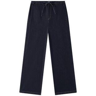 Marc O'Polo26春季新款呼吸棉舒适经典阔腿直筒裤汉麻牛仔长裤女