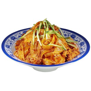 8大袋擀面皮300g袋装陕西宝鸡岐山速食食品凉皮红油味凉拌面商用