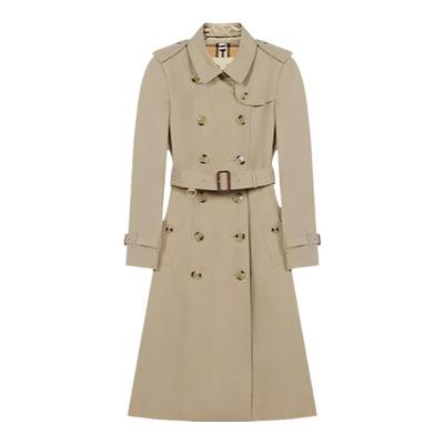 BURBERRY双排扣长款风衣外套