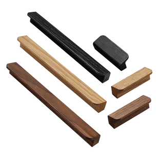 高级感中式复古风原木拉手轻奢家具衣柜橱柜抽屉木质柜门木头把手