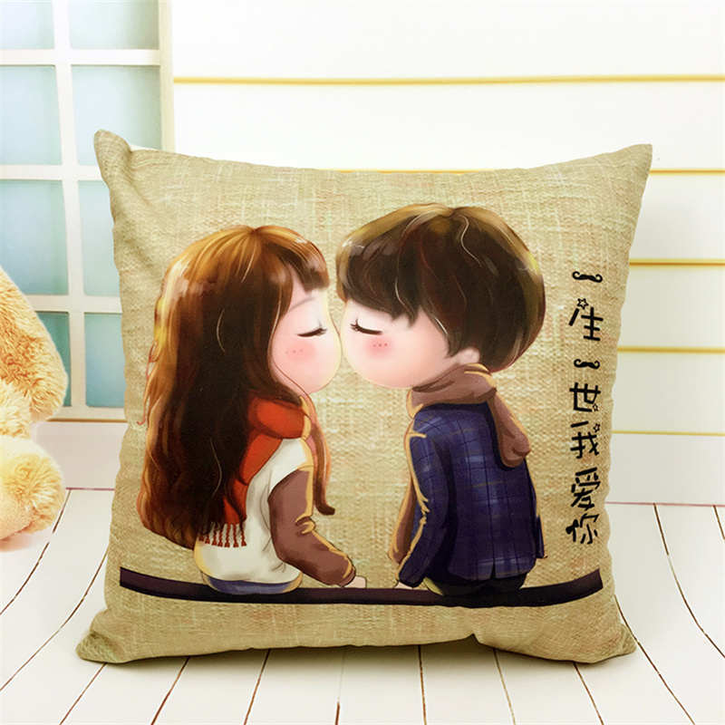 2025新款自己绣十字绣抱枕一对装枕套枕芯汽车可爱情侣婚房汽车枕