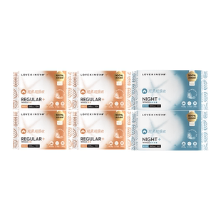 【38焕新周】LOVEKINS沐歆澳棉卫生巾无胶芯超薄超柔透气日夜组