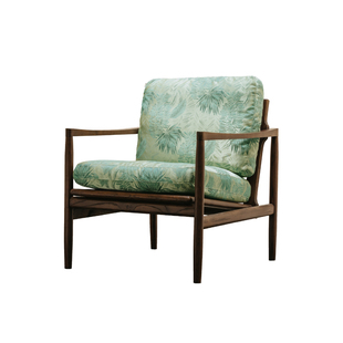 家庭罗曼史 碧树琼枝中古休闲椅国风客厅实木单人扶手椅书房阳台