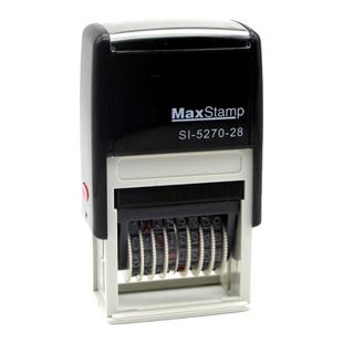 吉普生回墨印章8位数字可调编号序列号日期翻斗翻转可加墨包邮