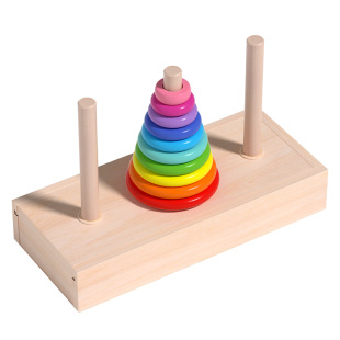 汉诺塔小学生10层比赛专用大号5六7八8十6阶儿童益智思维训练玩具