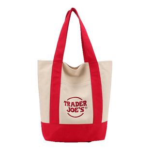 美国潮牌trader joes时尚潮流帆布购物袋手提单肩包 环保袋女包