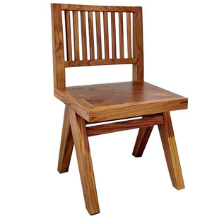 昌迪加尔诧寂风简约老榆木中古家具靠背餐椅复古实木书桌洽谈椅子