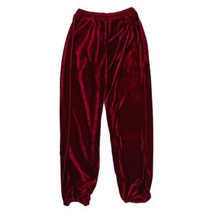 太极裤秋冬季金丝绒加厚灯笼裤太极拳服装男女武术练功服裤子恒树