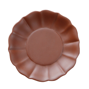 棉小城新中式杯垫朱泥莲花隔热垫子手工茶杯垫功夫茶具配件可泡养