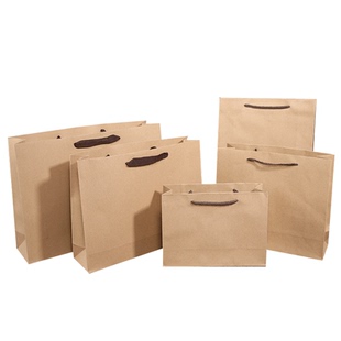 净色牛皮纸袋定制纸袋服装店手提袋外卖打包袋茶叶礼品袋定制logo