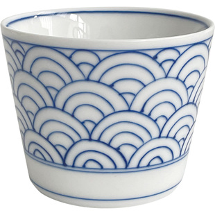 择学家小蓝杯系列B手绘青花陶瓷水杯咖啡杯猪口杯 定制款 中式