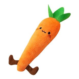 婴儿防惊跳手握圈安抚玩偶哄睡觉神器宝宝可啃咬毛绒玩具胡萝卜带