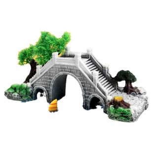 鱼缸水族箱造景装饰品摆件拱形桥工艺品鱼缸假山亭子石桥造景小桥