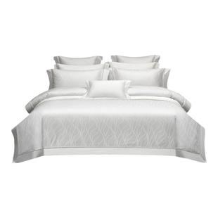 轻奢100支全棉镂空提花四件套长绒棉丝滑纯棉简约欧式床上用品