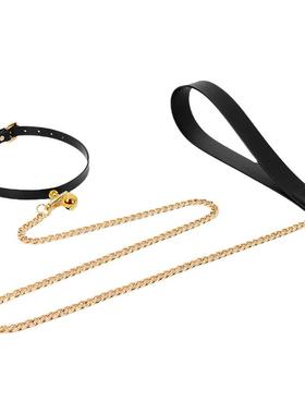 Poison 真皮铃铛女m高级定制刻字choker黑色项圈